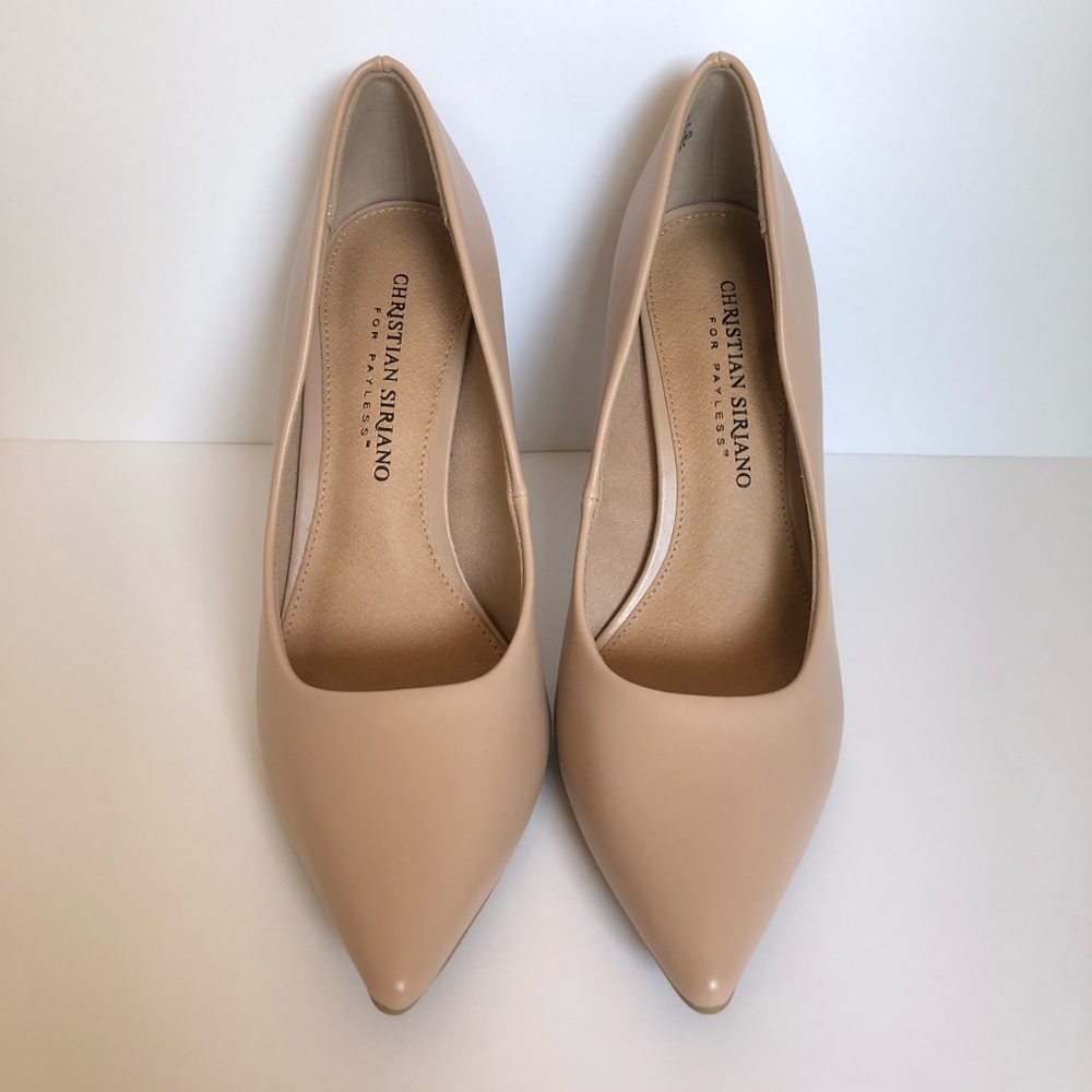 Nude Christian Siriano Pointed-Toe heels